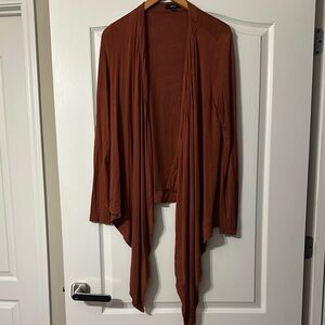 Women's Rust Open Front Cardigan